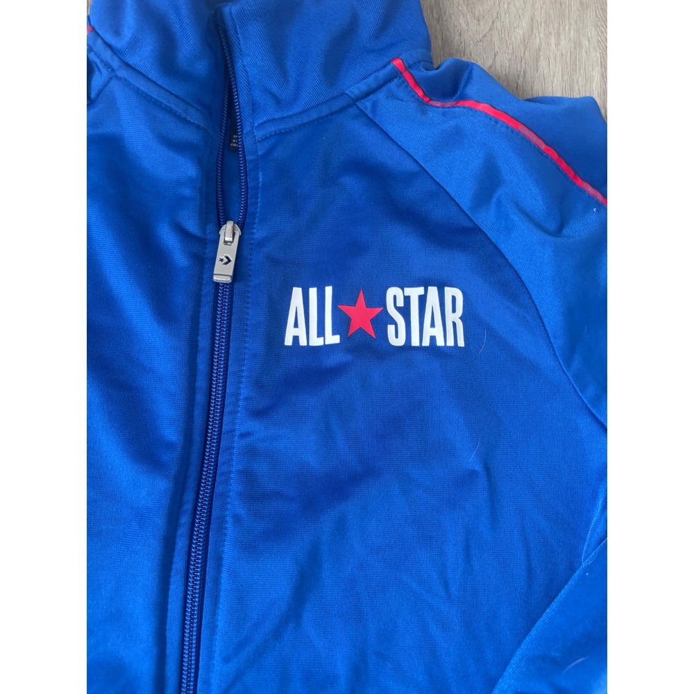 Converse All Star Track Jacket Boys XL Blue Full Zip Raglan Sleeve Sportswear - Picture 2 of 6